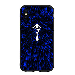 Чехол iPhone XS Max матовый Hellsing blue energy, цвет: 3D-черный