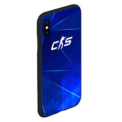 Чехол iPhone XS Max матовый Counter-Strike 2 blue poly, цвет: 3D-черный — фото 2