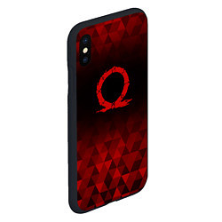 Чехол iPhone XS Max матовый God of War red poly, цвет: 3D-черный — фото 2