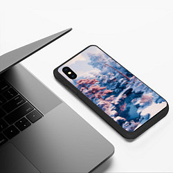 Чехол iPhone XS Max матовый Японская зима в сельской местности, цвет: 3D-черный — фото 2