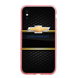 Чехол iPhone XS Max матовый Chevrolet auto steel, цвет: 3D-баблгам