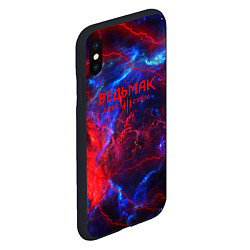 Чехол iPhone XS Max матовый Ведьмак космический шторм, цвет: 3D-черный — фото 2