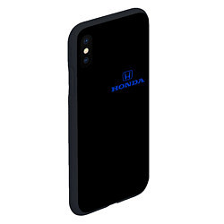 Чехол iPhone XS Max матовый Honda blue logo, цвет: 3D-черный — фото 2