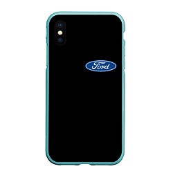 Чехол iPhone XS Max матовый FORD logo auto, цвет: 3D-мятный