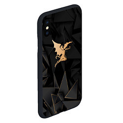 Чехол iPhone XS Max матовый Black Sabbath golden poly, цвет: 3D-черный — фото 2