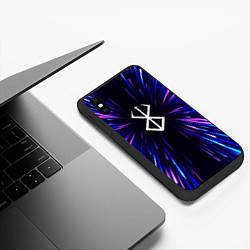 Чехол iPhone XS Max матовый Berserk neon energy, цвет: 3D-черный — фото 2