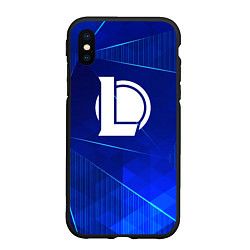 Чехол iPhone XS Max матовый League of Legends blue poly, цвет: 3D-черный