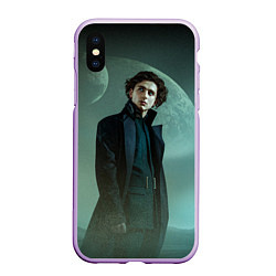 Чехол iPhone XS Max матовый Timothee Chalamet in the desert, цвет: 3D-сиреневый