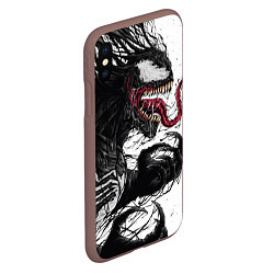 Чехол iPhone XS Max матовый Venom - Symbiot, цвет: 3D-коричневый — фото 2