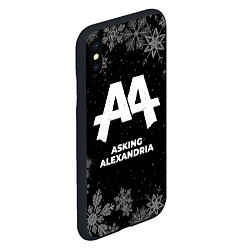 Чехол iPhone XS Max матовый Снежный Asking Alexandria, цвет: 3D-черный — фото 2