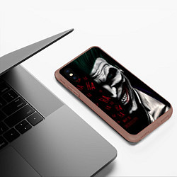 Чехол iPhone XS Max матовый Joker in the dark, цвет: 3D-коричневый — фото 2