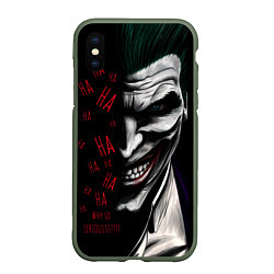 Чехол iPhone XS Max матовый Joker in the dark, цвет: 3D-темно-зеленый