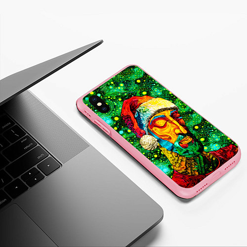 Чехол iPhone XS Max матовый Ded Moroz: pop-art-brut-nouveau pointillism / 3D-Баблгам – фото 3