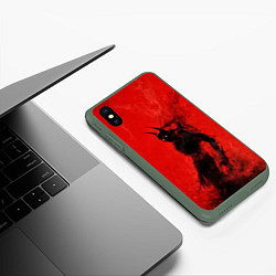 Чехол iPhone XS Max матовый Evil Batman, цвет: 3D-темно-зеленый — фото 2