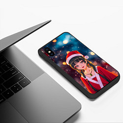 Чехол iPhone XS Max матовый Новогодняя МаоМао - Монолог Фармацевта, цвет: 3D-черный — фото 2