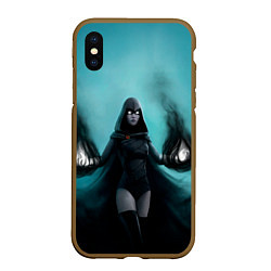 Чехол iPhone XS Max матовый Raven young justice, цвет: 3D-коричневый