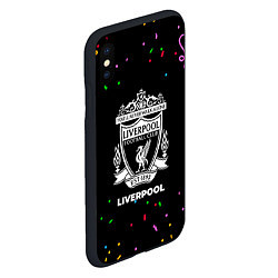 Чехол iPhone XS Max матовый Liverpool конфети, цвет: 3D-черный — фото 2