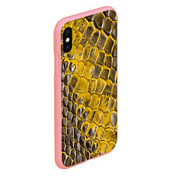 Чехол iPhone XS Max матовый Красивая кожа змеи, цвет: 3D-баблгам — фото 2