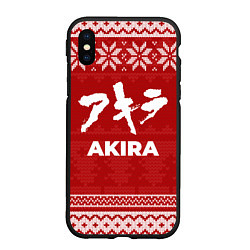 Чехол iPhone XS Max матовый Новогодний Akira, цвет: 3D-черный