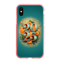 Чехол iPhone XS Max матовый Мандариновый 2025, цвет: 3D-баблгам