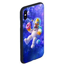 Чехол iPhone XS Max матовый Homer Simpson is a brave astronaut, цвет: 3D-черный — фото 2