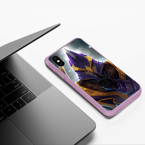 Чехол iPhone XS Max матовый Silencer / 3D-Сиреневый – фото 3