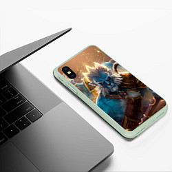 Чехол iPhone XS Max матовый Phantom Lancer, цвет: 3D-салатовый — фото 2