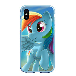 Чехол iPhone XS Max матовый My littlle pony, цвет: 3D-голубой