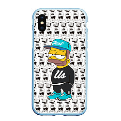 Чехол iPhone XS Max матовый Bart Just Us, цвет: 3D-голубой