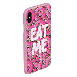 Чехол iPhone XS Max матовый Eat me, Homer, цвет: 3D-розовый — фото 2