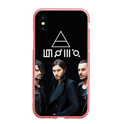 Чехол iPhone XS Max матовый 30 seconds to mars, цвет: 3D-баблгам