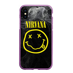 Чехол iPhone XS Max матовый Nirvana Smoke, цвет: 3D-фиолетовый