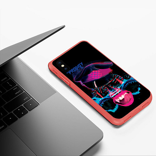 Чехол iPhone XS Max матовый The Prodigy / 3D-Красный – фото 3