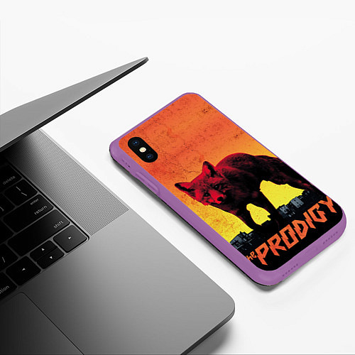 Чехол iPhone XS Max матовый The Prodigy: Red Fox / 3D-Фиолетовый – фото 3
