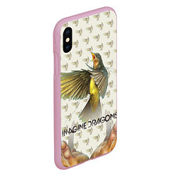 Чехол iPhone XS Max матовый Imagine Dragons: Fly, цвет: 3D-розовый — фото 2