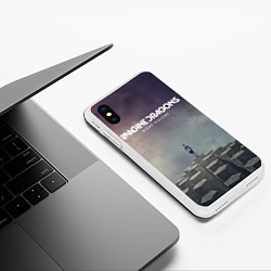Чехол iPhone XS Max матовый Imagine Dragons: Night Visions, цвет: 3D-белый — фото 2