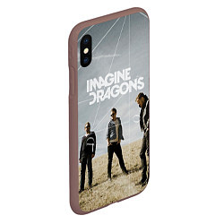 Чехол iPhone XS Max матовый Imagine Dragons: Boys, цвет: 3D-коричневый — фото 2