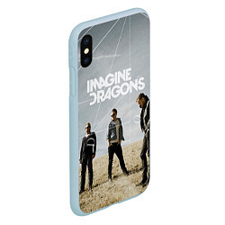 Чехол iPhone XS Max матовый Imagine Dragons: Boys, цвет: 3D-голубой — фото 2