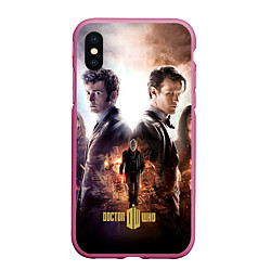 Чехол iPhone XS Max матовый Doctor Who: Heritage, цвет: 3D-малиновый