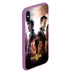 Чехол iPhone XS Max матовый Doctor Who: Heritage, цвет: 3D-фиолетовый — фото 2