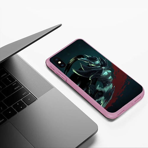 Чехол iPhone XS Max матовый Phantom Assassin / 3D-Розовый – фото 3