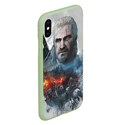 Чехол iPhone XS Max матовый Witcher, цвет: 3D-салатовый — фото 2