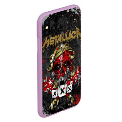 Чехол iPhone XS Max матовый Metallica XXX, цвет: 3D-сиреневый — фото 2