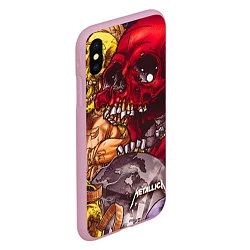 Чехол iPhone XS Max матовый Metallica Rage, цвет: 3D-розовый — фото 2