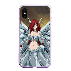 Чехол iPhone XS Max матовый Fairy tail, цвет: 3D-сиреневый