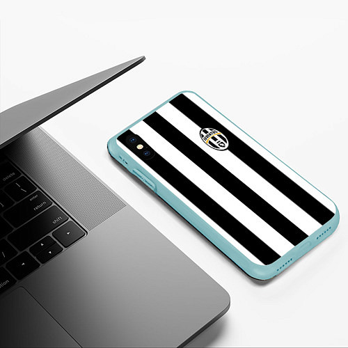 Чехол iPhone XS Max матовый Juventus: Vidal / 3D-Мятный – фото 3