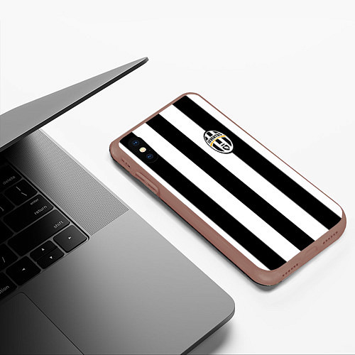 Чехол iPhone XS Max матовый Juventus: Pirlo / 3D-Коричневый – фото 3