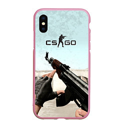 Чехол iPhone XS Max матовый Counter-Strike: De Dust, цвет: 3D-розовый