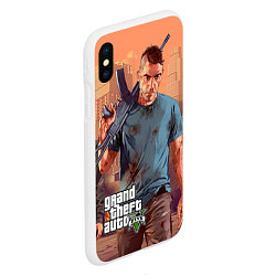 Чехол iPhone XS Max матовый GTA 5: Gangsta, цвет: 3D-белый — фото 2