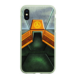 Чехол iPhone XS Max матовый Gordon Freeman: Costume, цвет: 3D-салатовый